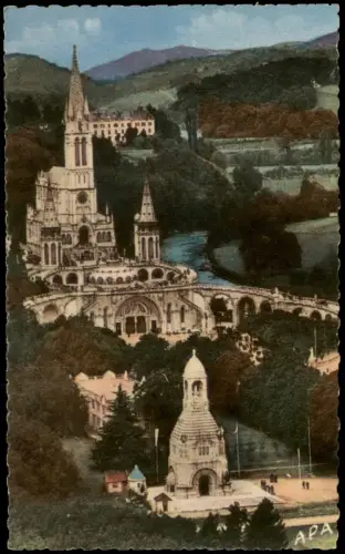CPA Lourdes Lorda Basilika und Interalliiertes Monument 1930