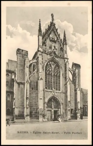 CPA Reims Reims Église Saint-Remi - Petit Portail 1914
