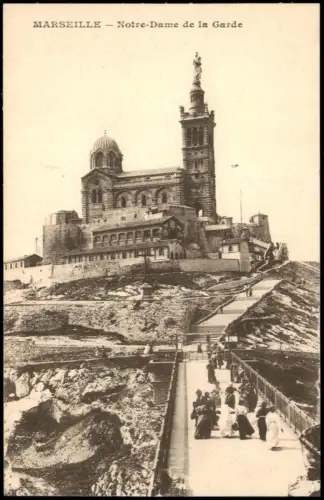 CPA Marseille Basilika Notre-Dame de la Garde 1910