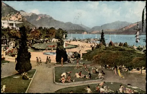 CPA Annecy Animation des Ombres et Lumières, Plage d'Annecy 1959