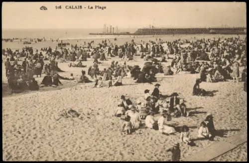 CPA Calais Strandleben (La Plage) 1910