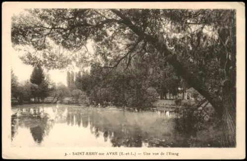 CPA Saint-Rémy-sur-Avre Blick auf den Teich (L'Etang) 1920