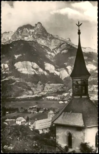 CPA Sallanches Blick auf die Aiguilles de Warens und Sallanches 1952