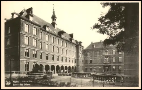 Postkaart Bergen Mons (Mont) Ecole des Mines (Bergbauschule) 1930
