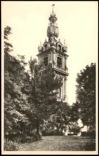 Postkaart Bergen Mons (Mont) Square du Château und Beffroi 1940