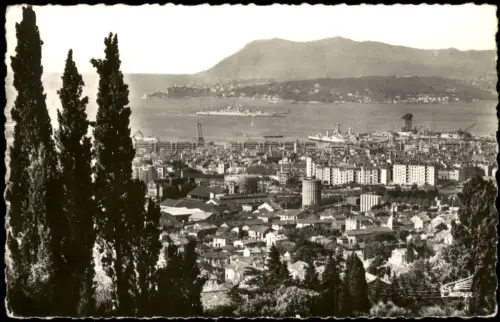 CPA Toulon Panorama-Ansicht von Toulon mit Hafen 1967