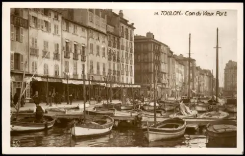 CPA Toulon Vieux Port (Alter Hafen) mit Fischerbooten 1910