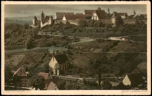 Rothenburg ob der Tauber Blick vom Burggarten auf Rothenburg ob der Tauber 1930