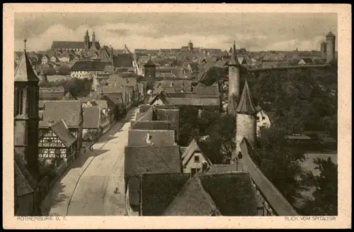 Rothenburg ob der Tauber Blick vom Spitaltor über die Altstadt 1930