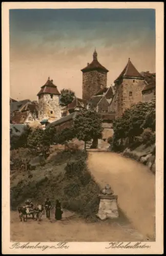 Ansichtskarte Rothenburg ob der Tauber Kobolzellertor 1915