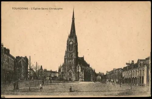 CPA Tourcoing Église Saint-Christophe 1910