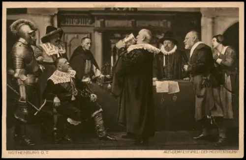 Rothenburg ob der Tauber Szenenfoto aus dem Festspiel 'Der Meistertrunk' 1930