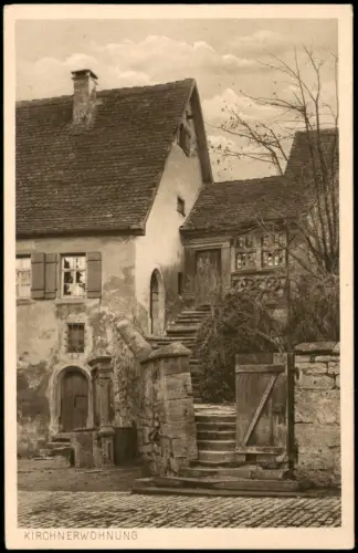 Ansichtskarte Rothenburg ob der Tauber Kirchnerwohnung 1930