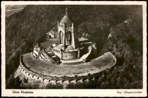 Luftbild Ansichtskarte Porta Westfalica Blick auf Porta Westfalica