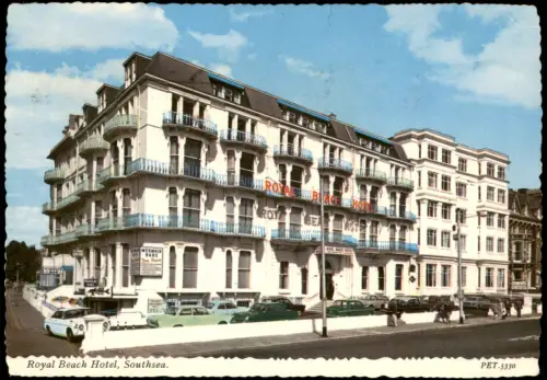 Postcard Southsea-Portsmouth Royal Beach Hotel 1973