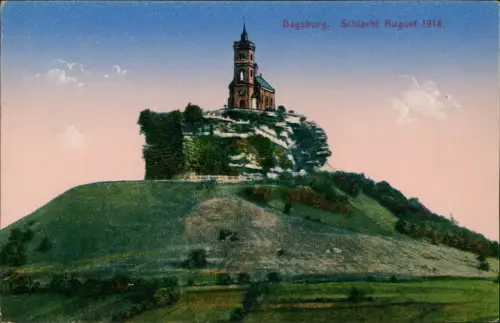 CPA Dagsburg Lothringen Dabo Schlacht 1917  gel. div. Feldpoststempel WK1