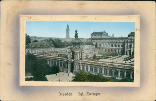 Innere Altstadt-Dresden Dresdner Zwinger Fernheizkraftwerk 1910 Passepartout