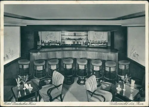 Ansichtskarte Hahnenklee-Goslar Hotel Deutsches Haus - Bar 1940