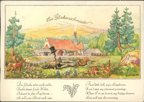 Reklame Werbung Night of the Chimesan HAPAG HH-Amerika Linie 1935