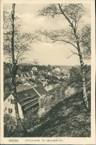 Ansichtskarte Seidau-Bautzen Budyšin Seidau vom Schiessberg aus 1918