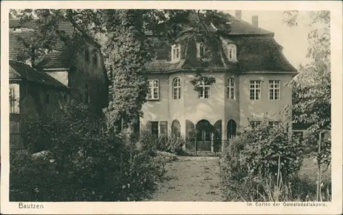 Ansichtskarte Bautzen Budyšin Im Garten der Gemeindediakonie. 1926