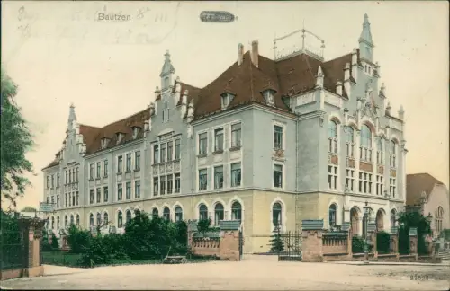 Ansichtskarte Bautzen Budyšin Schule - colorierte AK 1910