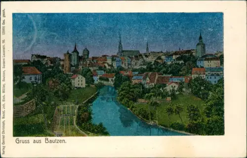 Ansichtskarte Bautzen Budyšin Gruss aus... Luna-Ansichtskarte 1906 Luna