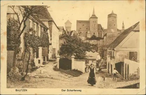 Ansichtskarte Bautzen Budyšin Der Scharfenberg - Straße 1912