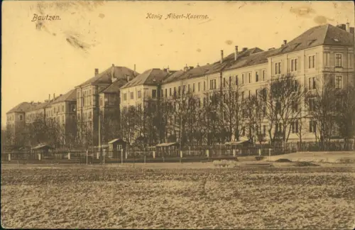 Ansichtskarte Bautzen Budyšin König Albert-Kaserne. 1914