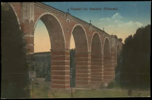 Ansichtskarte Hetzdorf-Flöha (Sachsen) Viadukt bei Hetzdorf (Flöhatal) 1910