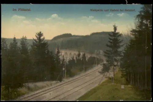 Hetzdorf-Flöha Sachsen Waldpartie und Viadukt bei Hetzdorf 1915  1.WK Feldpost