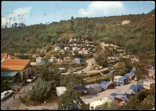 Cartolina Finale Ligure Campingplatz Tahiti 1971