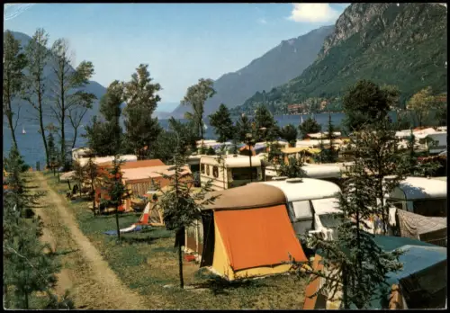 Cartolina Como International Sport Camping Porlezza am Luganersee 1975