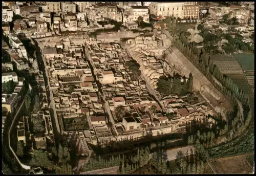 Cartolina Ercolano Luftansicht der Ausgrabungen von Herculaneum 1970