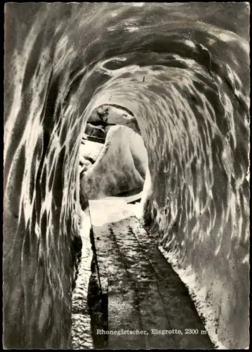 Ansichtskarte Gletsch Eisgrotte im Rhonegletscher 1940