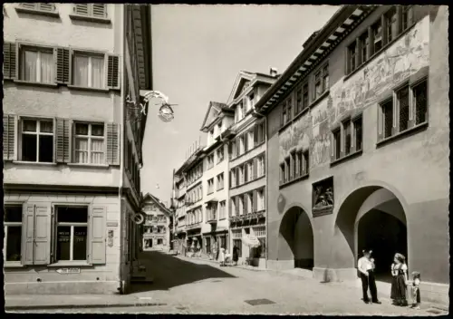 Ansichtskarte Appenzell (CH) Hauptgasse mit Rathaus 1955