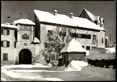 Ansichtskarte Ilanz (Graubünden) Obertor im Winter 1960
