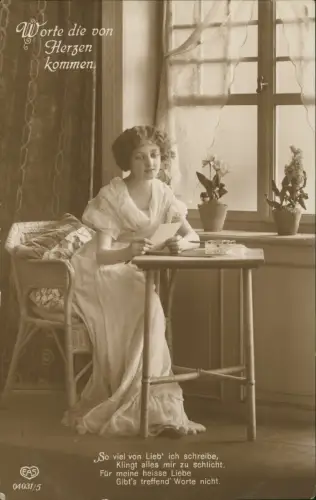 Fotokunst schöne Frau am Tisch Worte die von Herzen kommen 5 1916