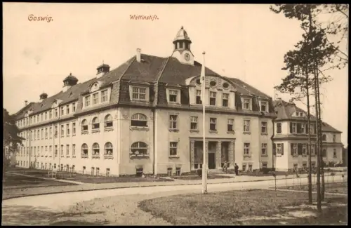 Ansichtskarte Coswig (Sachsen) Wettinstift Eingang 1915