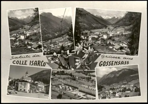 Gossensaß Colle Isarco  Ortsansichten, Bergpanorama  Edelweiß-Illustration 1960
