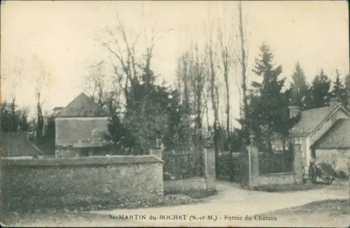 CPA Saint-Martin-du-Boschet Entrée du Château 1914