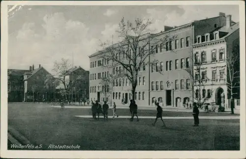 Ansichtskarte Weißenfels Partie an der Altstadtschule 1940