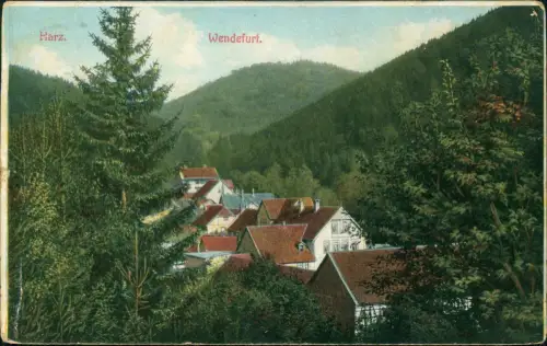 Ansichtskarte Wendefurth-Thale (Harz) Stadtpartie 1911