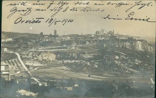 Foto Orvieto Stadt Totale 1910 Privatfoto