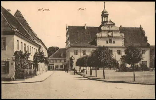 Ansichtskarte Belgern Markt. 1915
