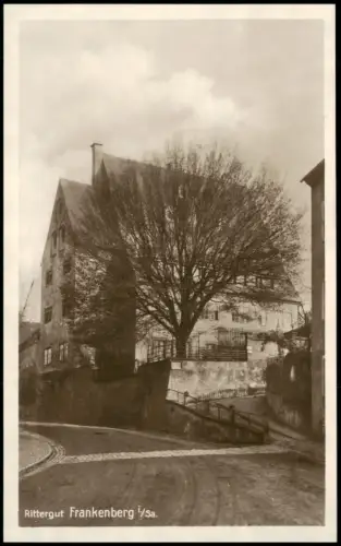 Ansichtskarte Frankenberg (Sachsen) Partie am Rittergut - Fotokarte 1928