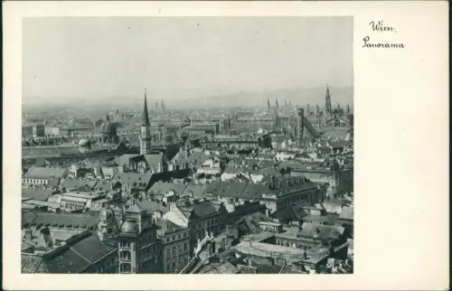 Ansichtskarte Wien Blick über die Stadt 1929