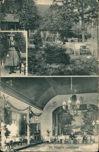 Hamburg Gruss aus Kirchwärder Vierlanden H. Hüge's Gasthaus 1910