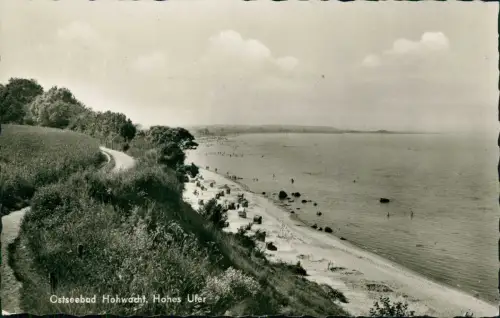 Ansichtskarte Hohwacht Hohes Ufer Strand Fotokarte 1961  Landpoststempel