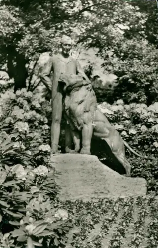 Ansichtskarte Stellingen-Hamburg Tierpark Hagenbeck - Denkmal Fotokarte 1963
